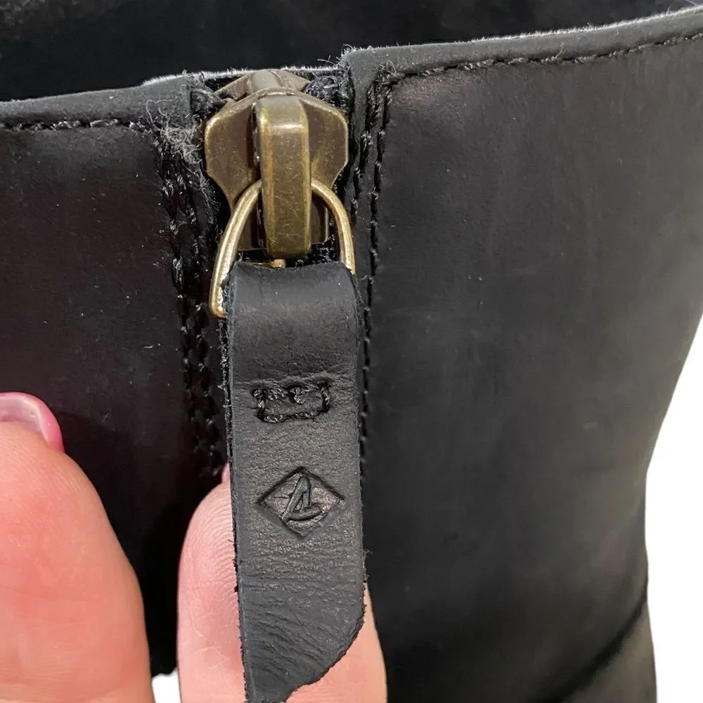 SPERRY TOP SIDER - SEAPORT STORM IN BLACK - NWOT - WOMENS SIZE 7 - LOOK NEW ! S8